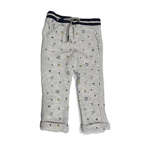 Obaibi Boys Gray Novelty Print Pull On Knit Pants 4-Pocket Size 23 Months 86cm